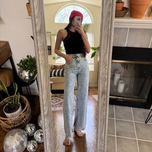High waist baggy jeans